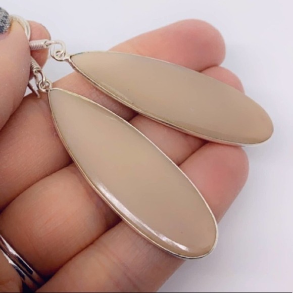 Mookaite 925 Sterling Silver Statement Earrings - Artisan Crafted - Picture 1 of 14